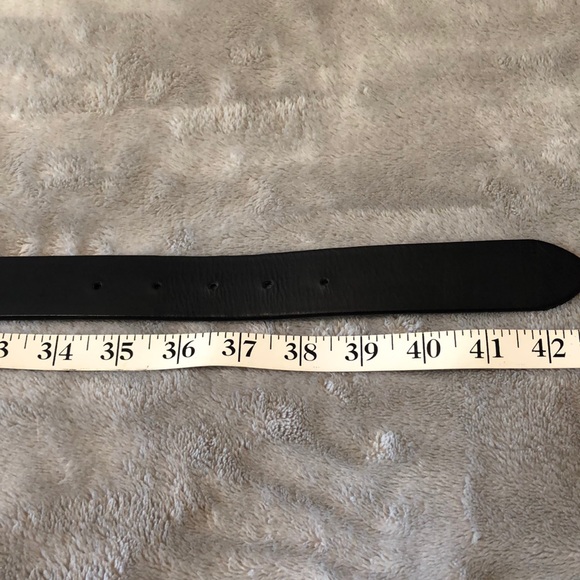Black Leather Belt Men’s Size 36 - Picture 4 of 5